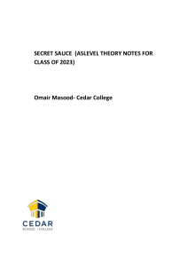 AS Level Accounting Theory Notes: Accounting Cycle & Bad Debts (2023)