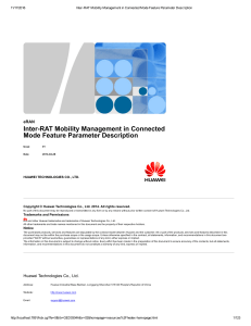 Inter-RAT Mobility Management in Connected Mode | Huawei eRAN Feature Guide