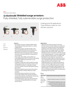 Elastimold Shielded Surge Arresters Data Sheet