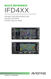 Avidyne IFD4XX Quick Reference Guide