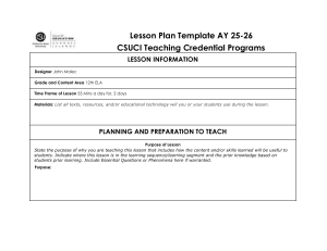 CSUCI Lesson Plan Template AY 25-26 for Teaching Credential Programs