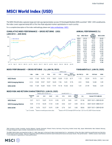 MSCI World Index Factsheet (USD) - June 2025