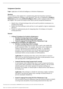 AI in Predictive Maintenance: Assignment & Solution