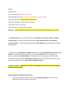 Microeconomics: Factors, Trade-offs, and Market Analysis