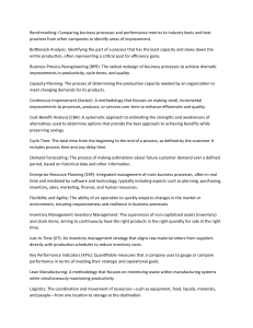 Business Process & Performance Management Definitions