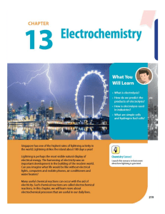 Electrochemistry: Chapter 13 Textbook Excerpt