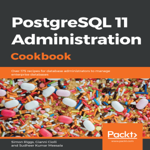 PostgreSQL 11 Administration Cookbook: Manage Enterprise Databases