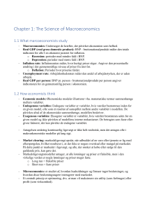 Makro&oslash;konomi: Videnskaben, Data og &Oslash;konomiske M&aring;linger
