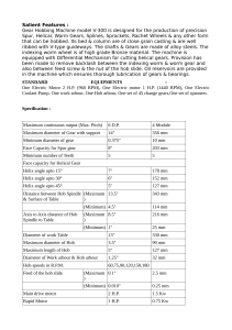 Gear Hobbing Machine Specs: V-300, V-1000, V-1500
