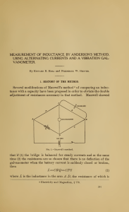 Anderson's Method for Inductance Measurement: AC & Vibration Galvanometer