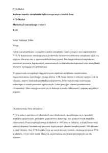 Zarządzanie logistyczne ATB-Market: Analiza i optymalizacja