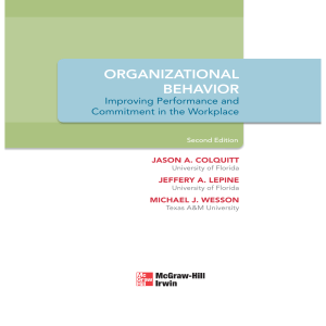 Organizational Behavior: Improving Performance & Commitment (2nd Ed.)