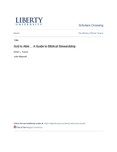 God Is Able: A Guide to Biblical Stewardship by Towns & Maxwell