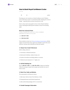 How to Book a Royal Caribbean Cruise: Phone Booking Guide