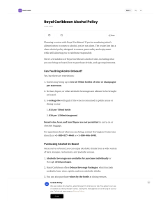 Royal Caribbean Alcohol Policy: Rules & Guidelines