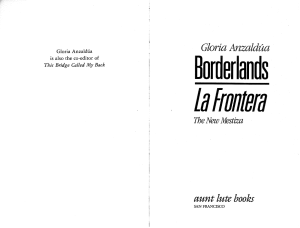 Gloria Anzald&uacute;a: Borderlands/La Frontera - The Coatlicue State
