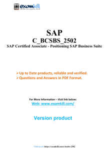SAP C_BCSBS_2502 Exam Prep: Business Suite Positioning