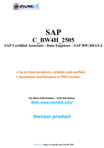 SAP C_BW4H_2505 Exam Questions & Answers
