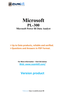 PL-300 Exam Questions: Power BI Data Analyst Certification