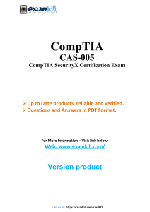 CompTIA CAS-005 Exam Questions & Answers