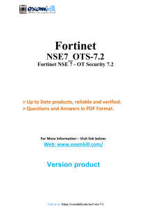 Fortinet NSE7_OTS-7.2 Exam Questions & Answers