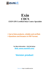 EXIN CDCS Exam Prep: Questions & Answers