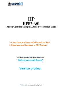 HPE7-A01 Aruba Exam Questions & Answers | Examkill