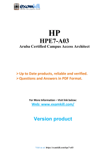 HPE7-A03 Aruba Architect Exam Questions & Answers