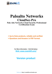 Palo Alto CloudSec-Pro Exam Q&A | Examkill