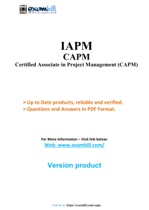 CAPM Exam Questions & Answers - Examkill