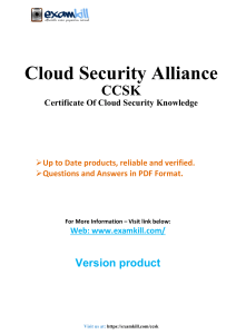 CCSK &ndash; Certificate of Cloud Security Knowledge (Q&A Guide)