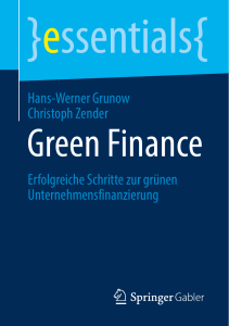 Green Finance: Schritte zur nachhaltigen Unternehmensfinanzierung