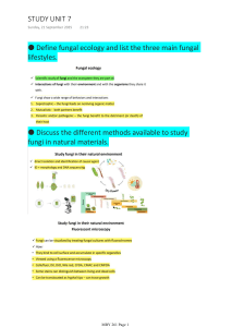 Fungal Ecology & Mycology: Lifestyles, Decomposition & Symbiosis