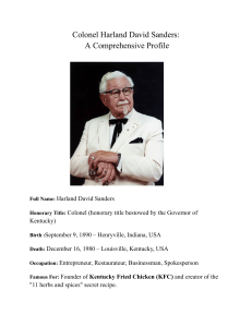 Colonel Harland Sanders: A Comprehensive Profile