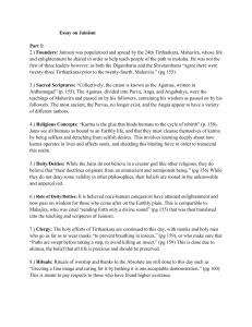 Essay on Jainism: Beliefs, Practices, and Ethical Codes