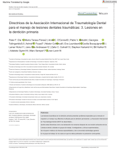 Directrices IADT: Lesiones Dentales Traum&aacute;ticas en Dentici&oacute;n Primaria