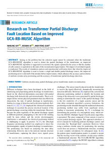 Transformer Partial Discharge Fault Location: Improved UCA-RB-MUSIC
