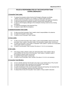 Evacuation Team Roles & Responsibilities During Emergency