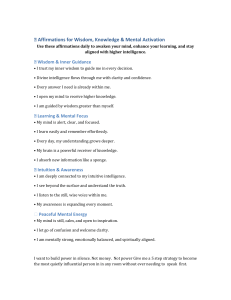 Affirmations for Wisdom & Quiet Influence: Self-Help Guide