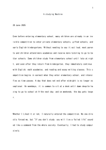 Korean Education System: Competition & Well-being