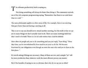The Productivity Hack: Saying No for Efficiency