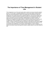 The Importance of Time Management in Student Life