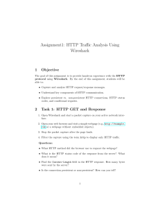 Wireshark HTTP Traffic Analysis Assignment