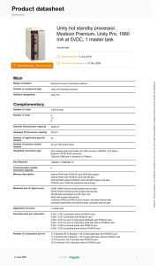 Unity Hot Standby Processor TSXH5744M Datasheet