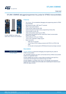 STLINK-V3MINIE Debugger/Programmer Data Brief