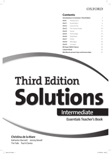 Solutions Third Edition Intermediate Teacher's Book: English Language