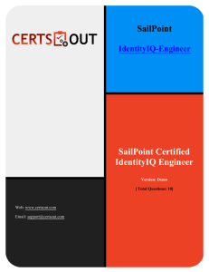 SailPoint IdentityIQ Engineer Exam Questions