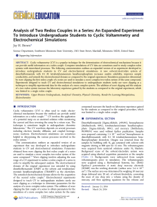 Cyclic Voltammetry Experiment: Redox Couple Analysis & Simulation