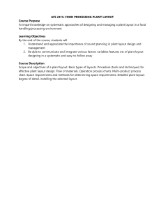 Food Processing Plant Layout Course Description