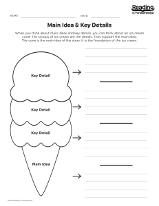 Main Idea & Key Details Worksheet: Reading Comprehension